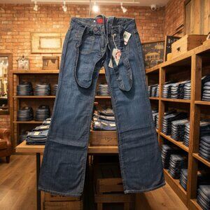 Vintage Guess Jeans Overalls Style Denim Pants with Suspenders | Size 29 | 100%